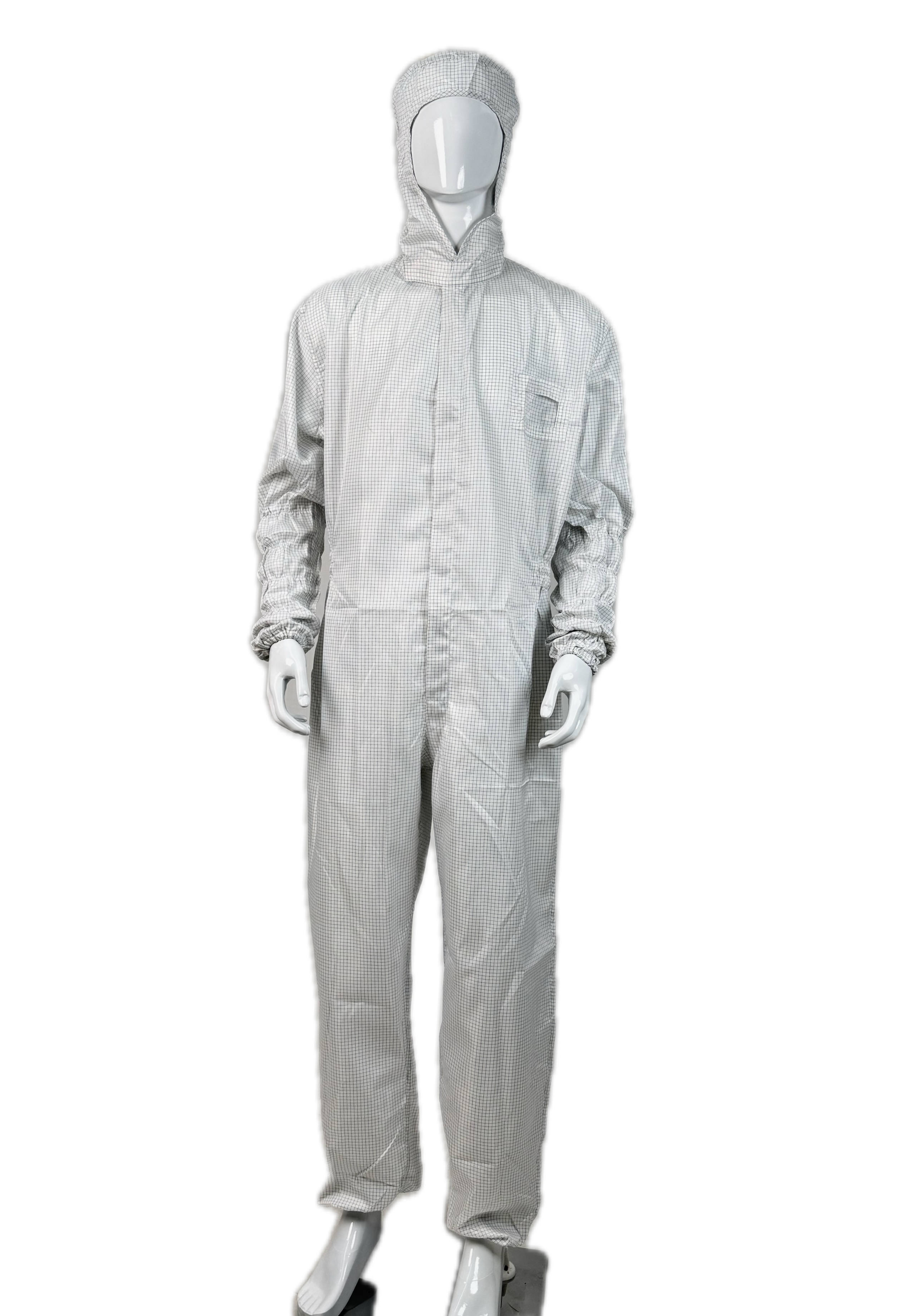 Packaging factory ISO5 level and Clean class 100 level anti-static jumpsuit