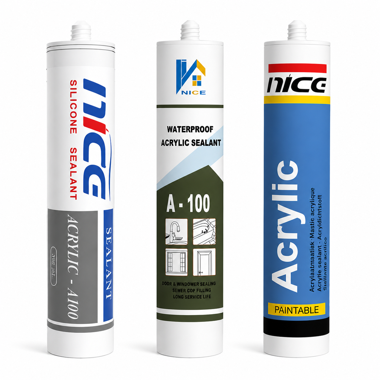 A100 Eco-Friendly Water Based Acrylic Sealant Paintable Crack Filler for Interior Wall Repair