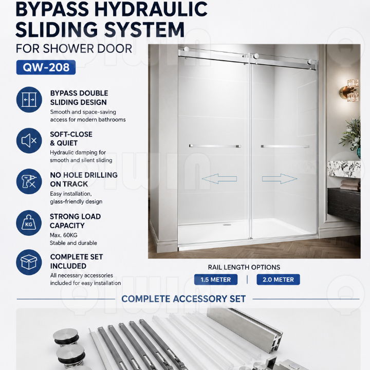 Bypass Hydraulic Sliding Door Kit