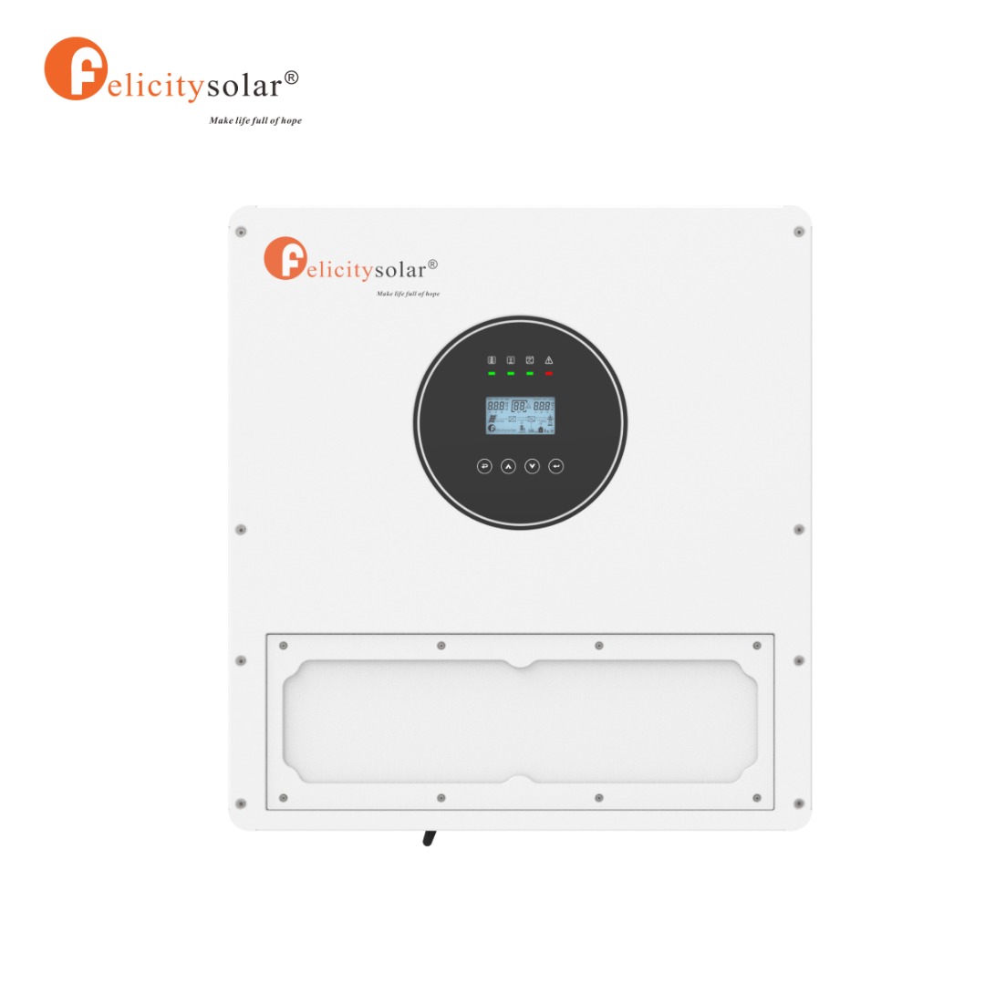 Felicitysolar IVBM8048P1G1 8KVA 48V Hybrid Solar Inverter Dual MPPT IP65 Built-in WiFi Max 6 Parallel Independent Generator & Smart Load Port No Battery Running