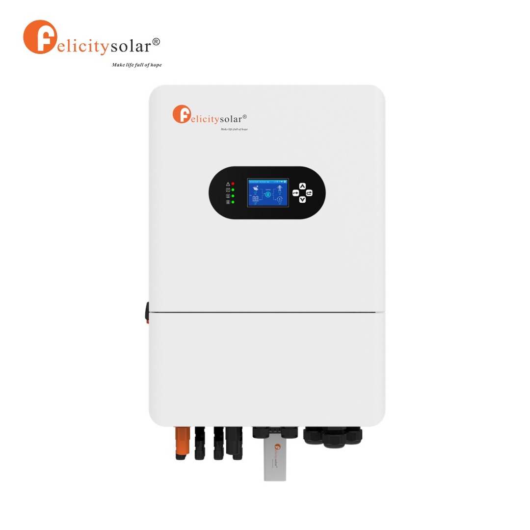 Felicitysolar IVGM25KHP3G3 25kW High Voltage Three Phase Hybrid Solar Inverter IP65 Touch Screen WiFi Max 12 Parallel Commercial Energy Storage