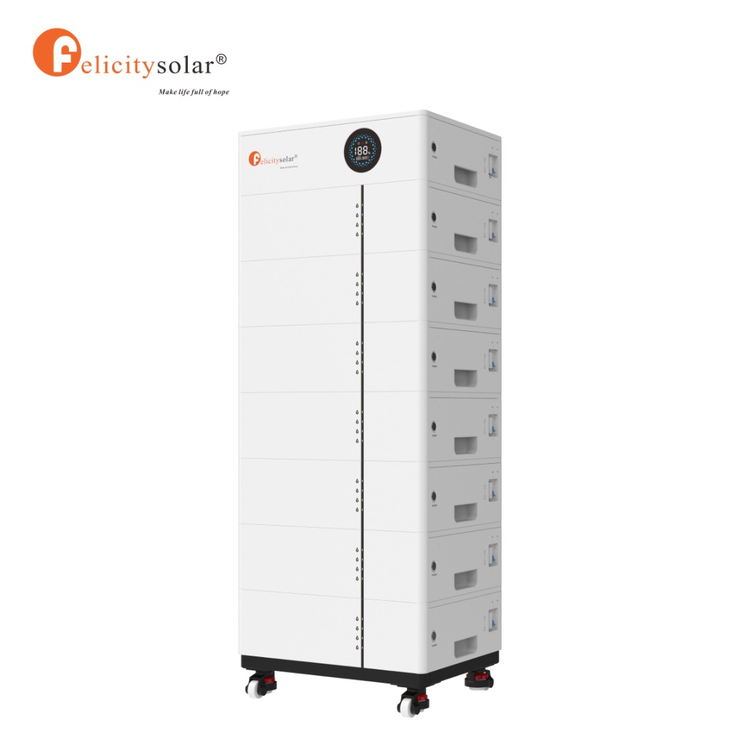 Felicitysolar FLS48100SG2 51.2V 100Ah LiFePO4 Battery 35.84kWh Built-in WiFi Aerosol Fire Extinguisher Max 8 Parallel 10 Warranty