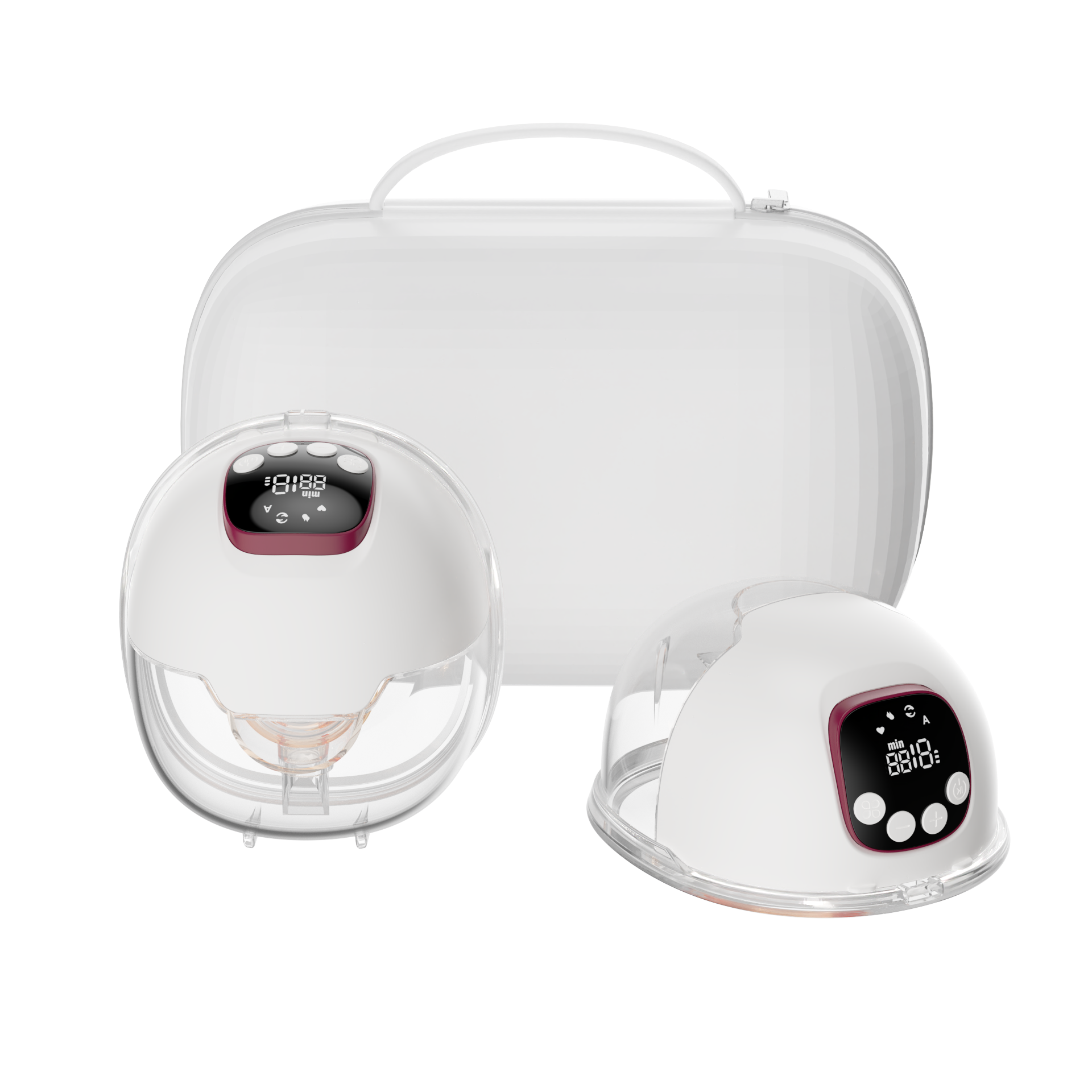 Source factory Intelligent Display Electric Breast Pump, food-grade material with 4 flanges