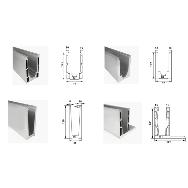 U channel railing profile
