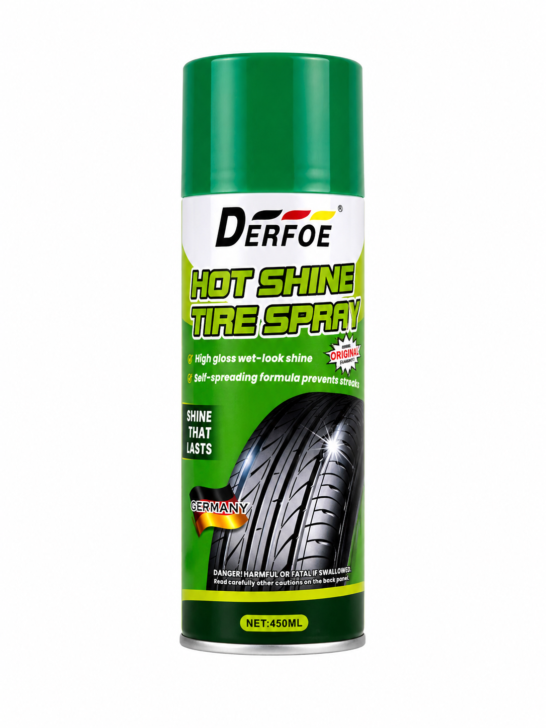 DERFOE Hot Shine Tire Spray