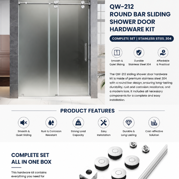 Shower Sliding Door Kit