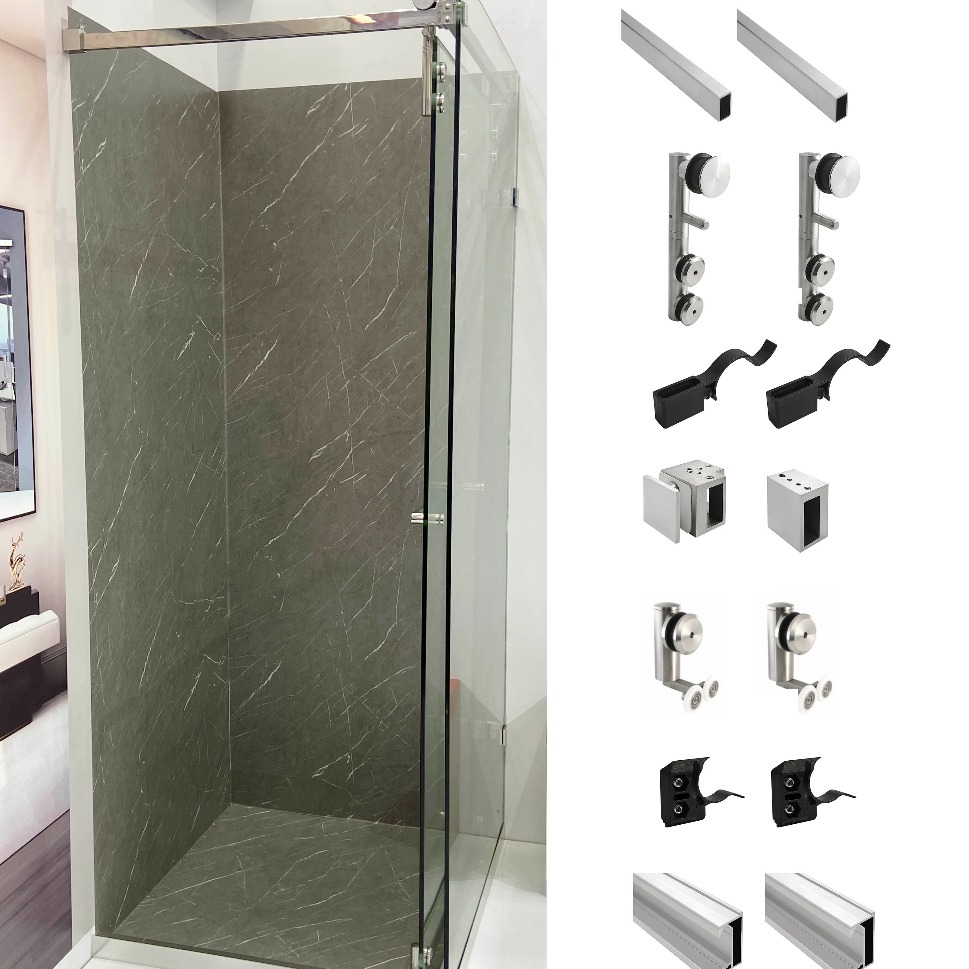 Box Move Shower Sliding Door System