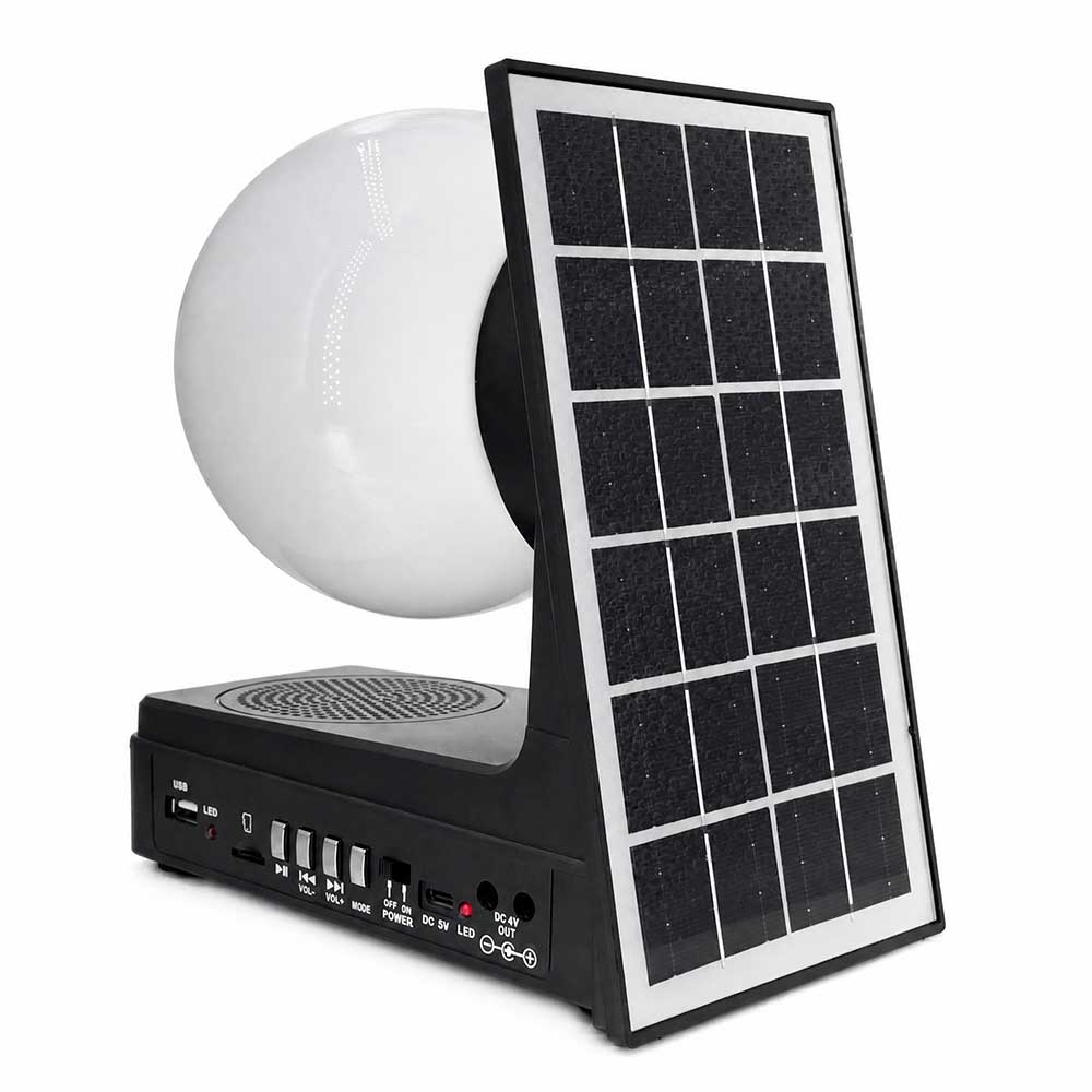 MLK-8785 New Modern Solar powered outdoor Wall Lamp Sconce music speaker with dual led bulb