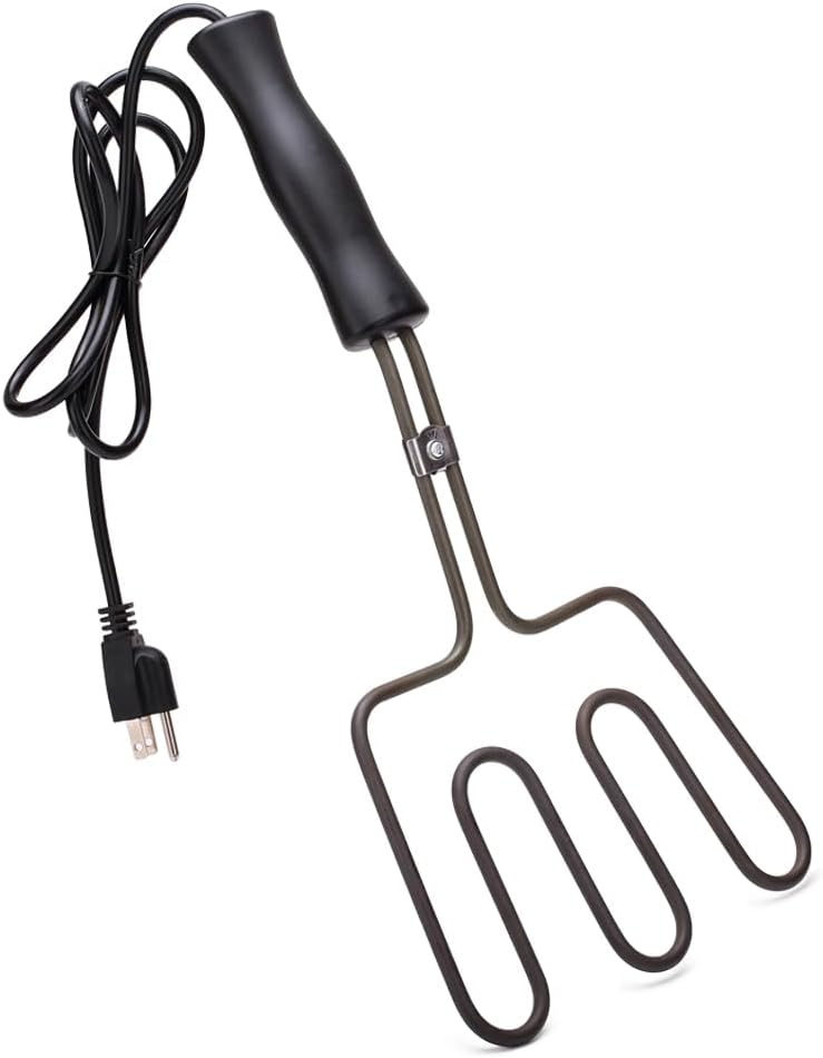 SEB Fork Shape Electric Charcoal Lighter, Triple Loop Heating BBQ Fire Starter with US Plug