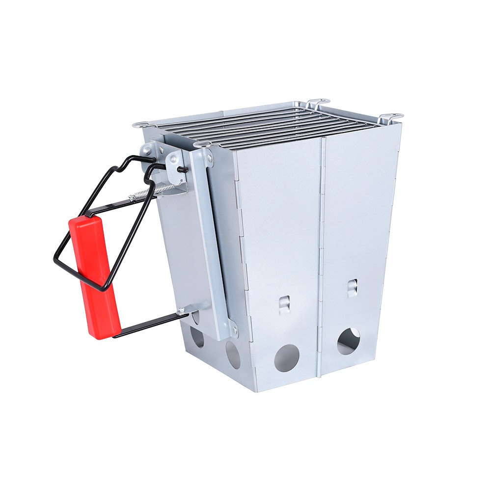 Foldable Stainless Steel Charcoal Chimney Starter with Handle