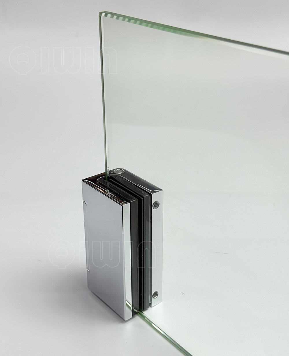 Drill free shower hinge