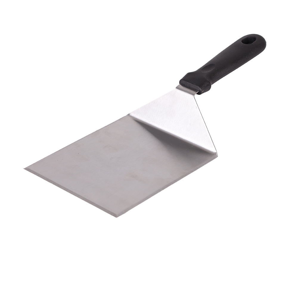 SEB Stainless Steel Flat Griddle Scraper Spatula, Commercial Teppanyaki Pancake Pizza Turner, BBQ Grill Accessory