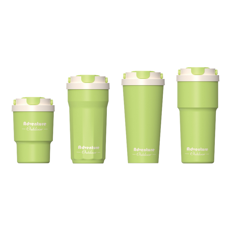 Double Wall Stainless Steel Vacuum Insulated Cup with Dual Sip Lid and Handle