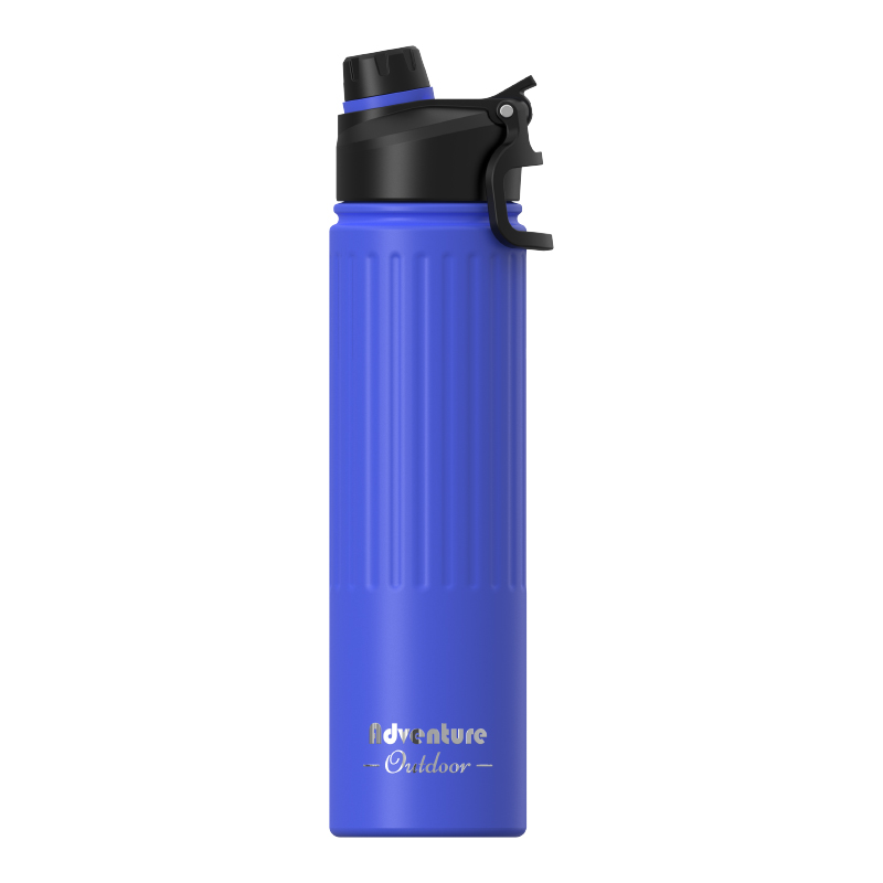 Double‑wall vacuum insulated tumbler, dual‑drink lid with carry handle