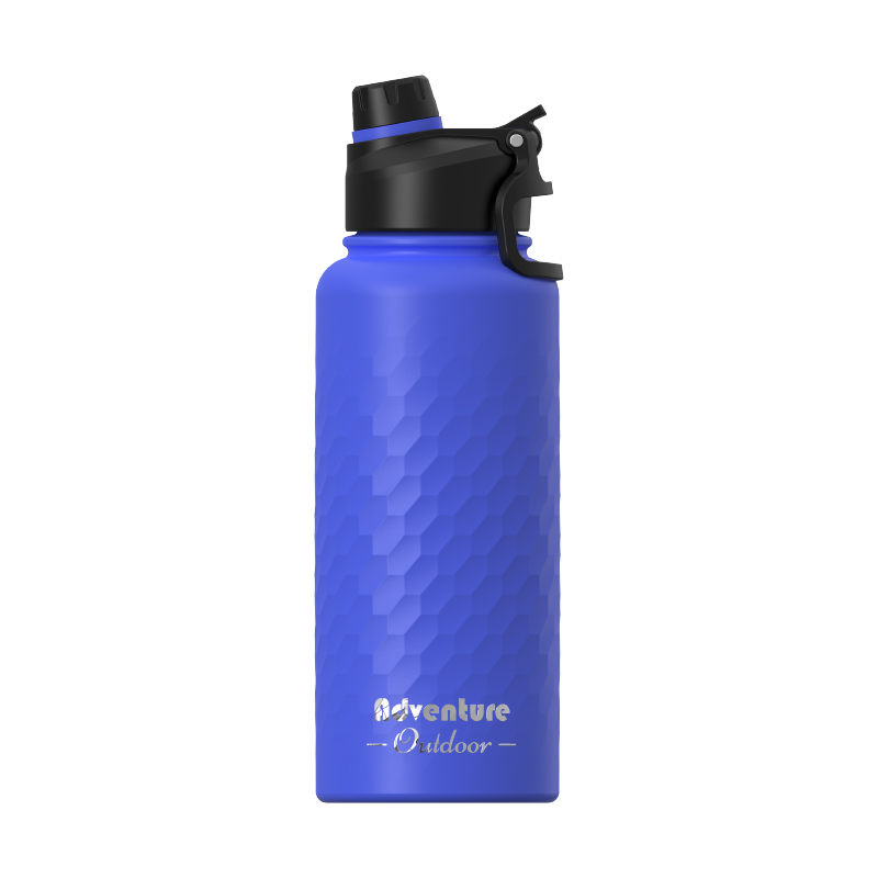 Double‑wall vacuum insulated tumbler, dual‑drink lid with carry handle