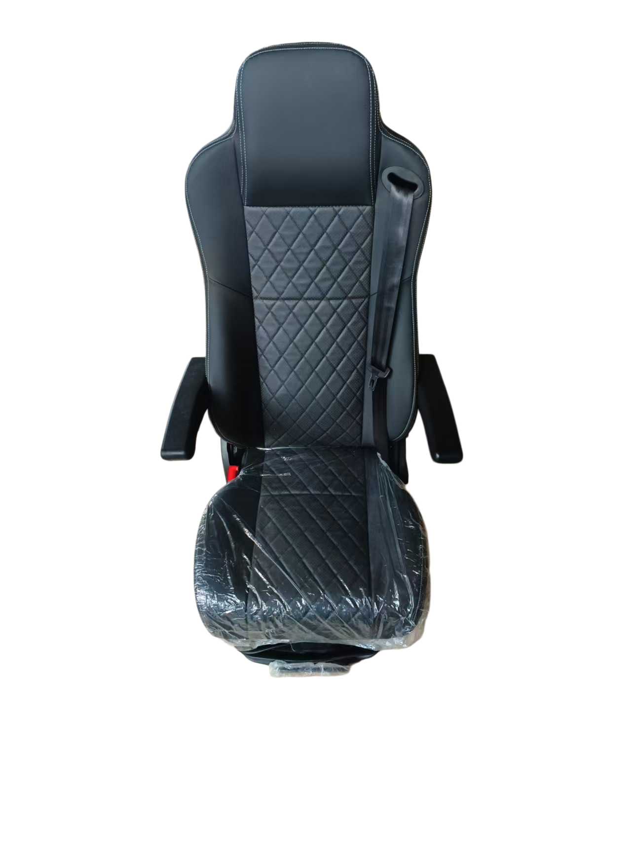 Suspension Tractor Seat With Armrest Integrated Safety Belt, Luxury Driver Seat for Truck Excavator Harvester FD-854