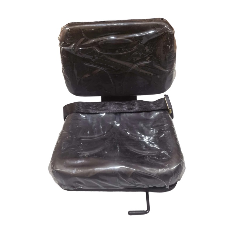 Ergonomic Foldable Auxiliary Co-pilot Seat Black Leather Mini Passenger Seat Bracket Mounted for Agricultural Tractor FD-813