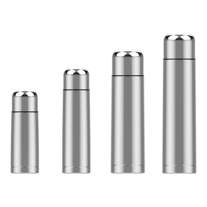 Double-Wall Vacuum Insulated Flask SS screw cup-cap Classic bullet flask Slim body