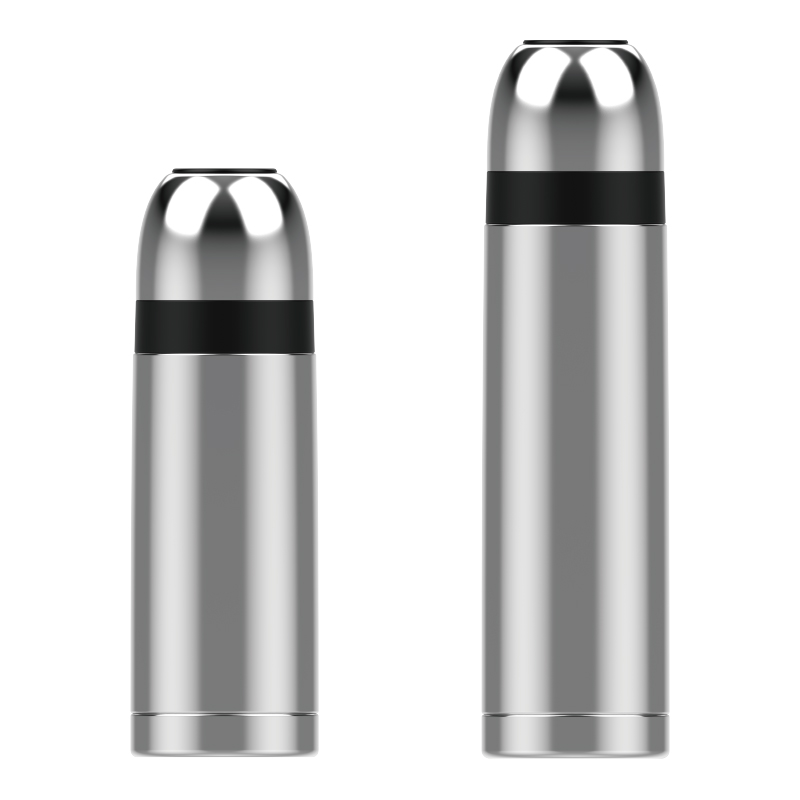 Double-Wall Vacuum Insulated Flask SS screw cup-cap Classic bullet flask Slim body