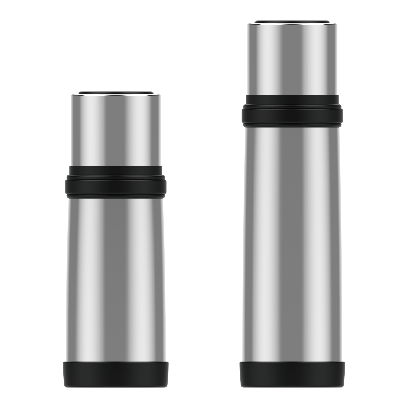 Double-Wall Vacuum Insulated Flask SS screw cup-cap Classic bullet flask Slim body