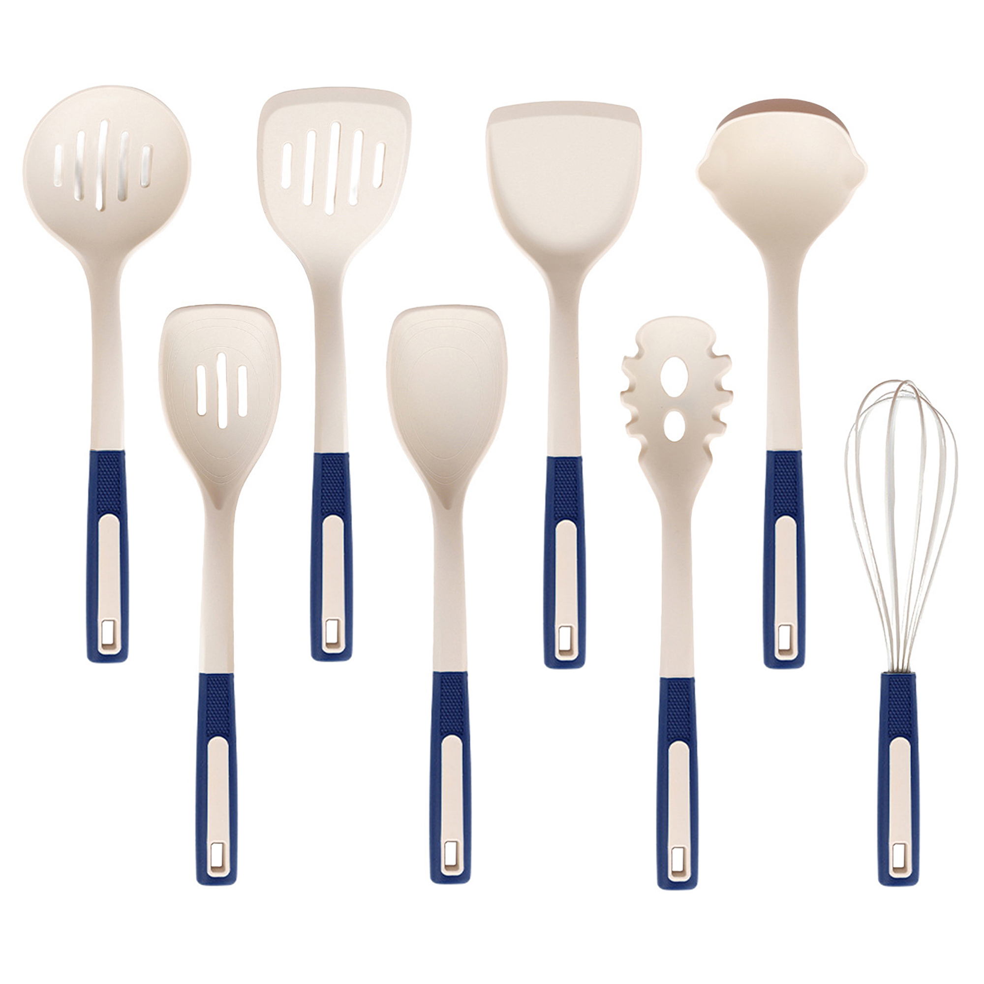 Factory wholesale food-grade silicone spoons, kitchen and household heat-resistant non-stick pan baking and cooking spoons, soup spoons, salad spoons