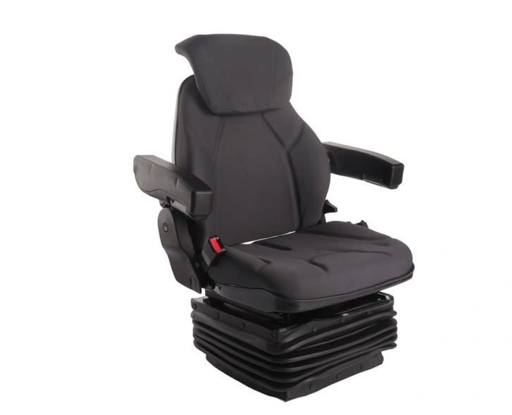 Fabric Suspension Tractor Seat With Headrest Armrest Safety Belt, Heavy Duty Driver Seat for Harvester Excavator Loader FD-985