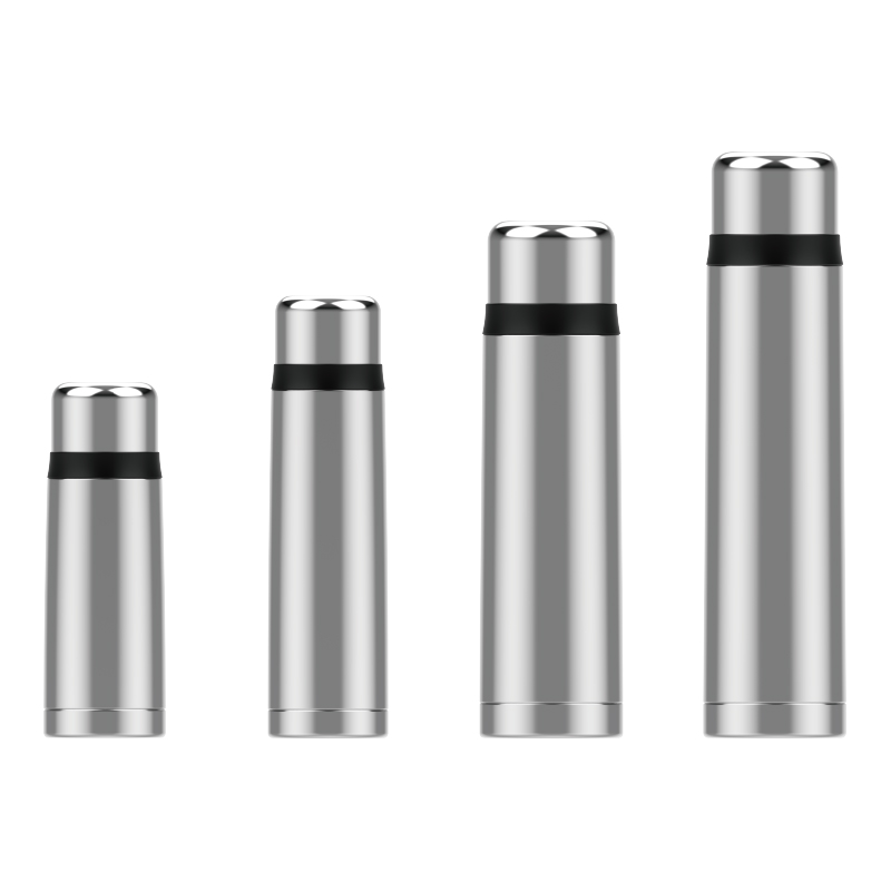 Double-Wall Vacuum Insulated Flask SS screw cup-cap Classic bullet flask Slim body
