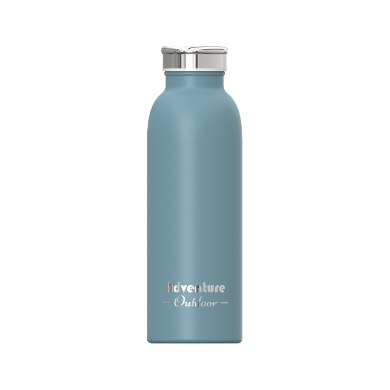 Double-Wall Vacuum Insulated Tumbler Screw cap Cola-bottle shape Streamlined body