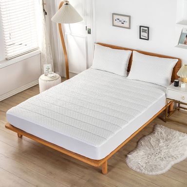 Cooling touch Jacquard knit quilted luxury mattress protector