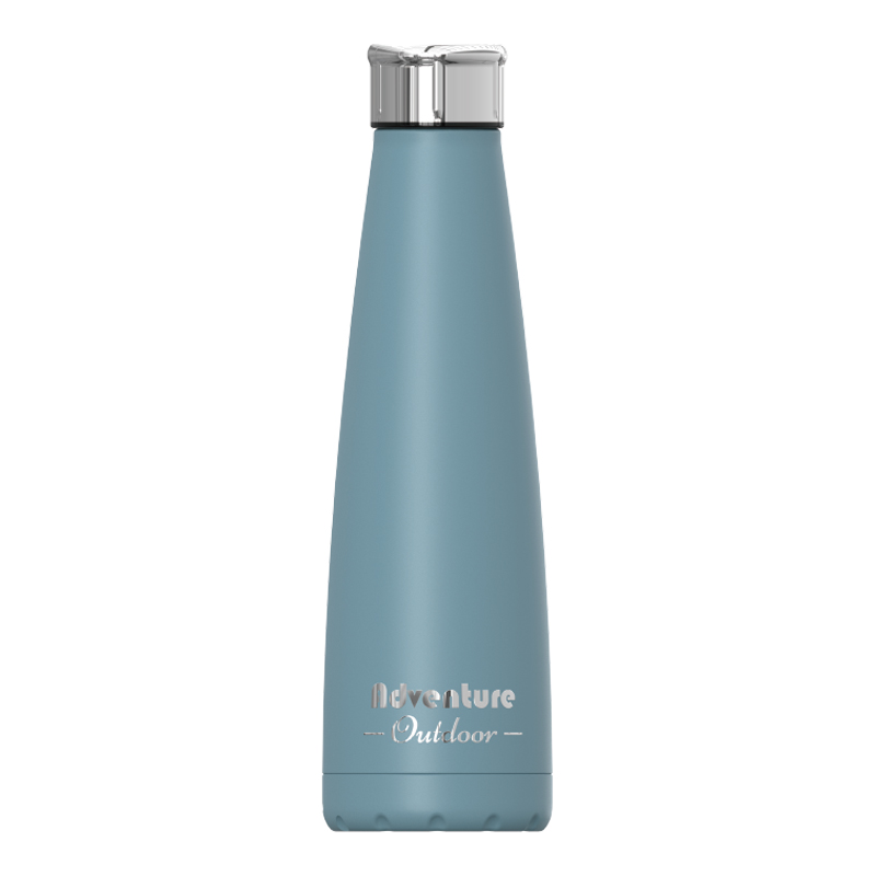 Double-Wall Vacuum Insulated Tumbler Screw cap Cola-bottle shape Streamlined body