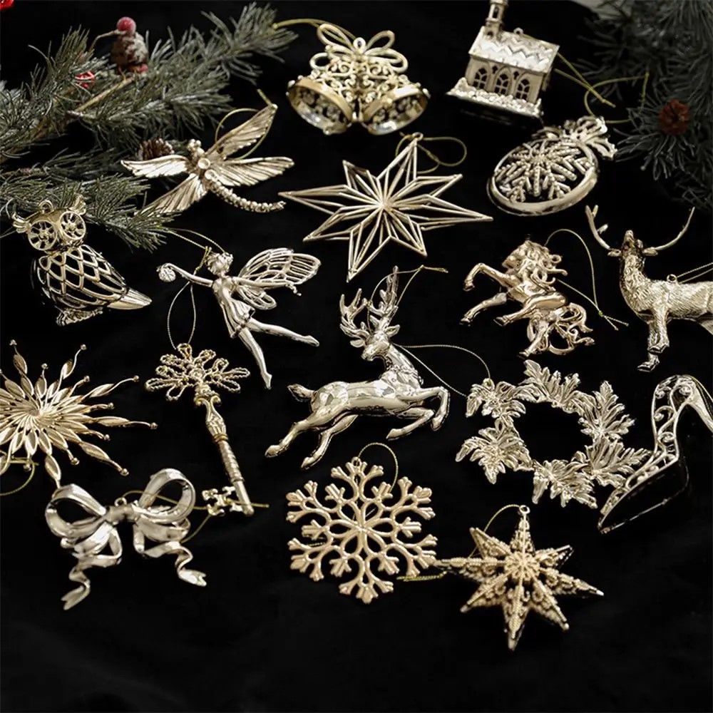 Custom Festive Gold Plated Christmas Tree Ornaments