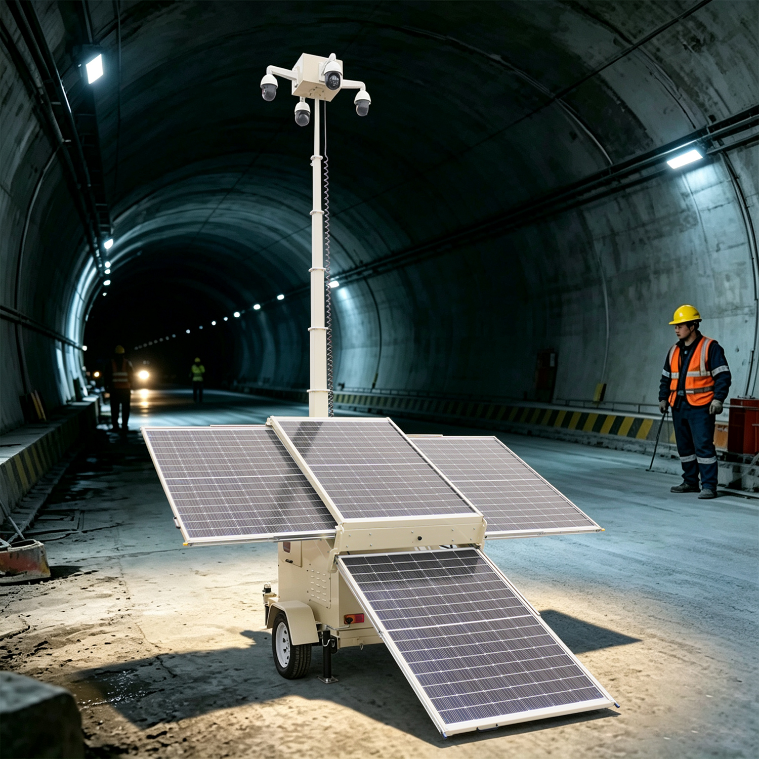 Solar Installation Camera Tower