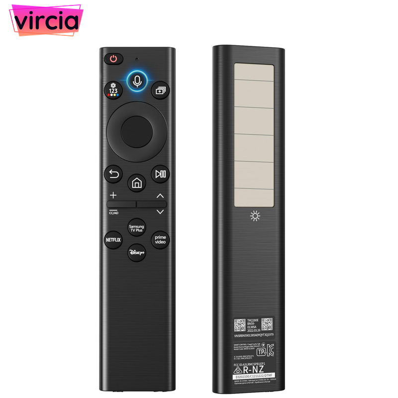 BN59‑01385A Solar Bluetooth Voice TV Remote, Dual Bluetooth & IR Mode for Samsung QLED 4K 8K Smart TV, Voice Search Function, Solar/USB-C Charging source factory support Wholesale & Customization