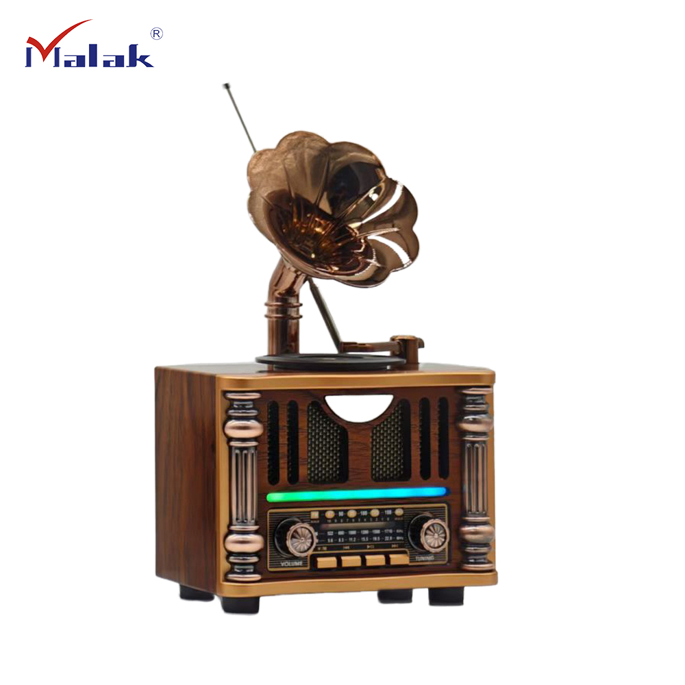 New Creative Usb Tf Mp3 Music Player Home Retro Radio Portable Desktop Wireless Bluetooth Speaker