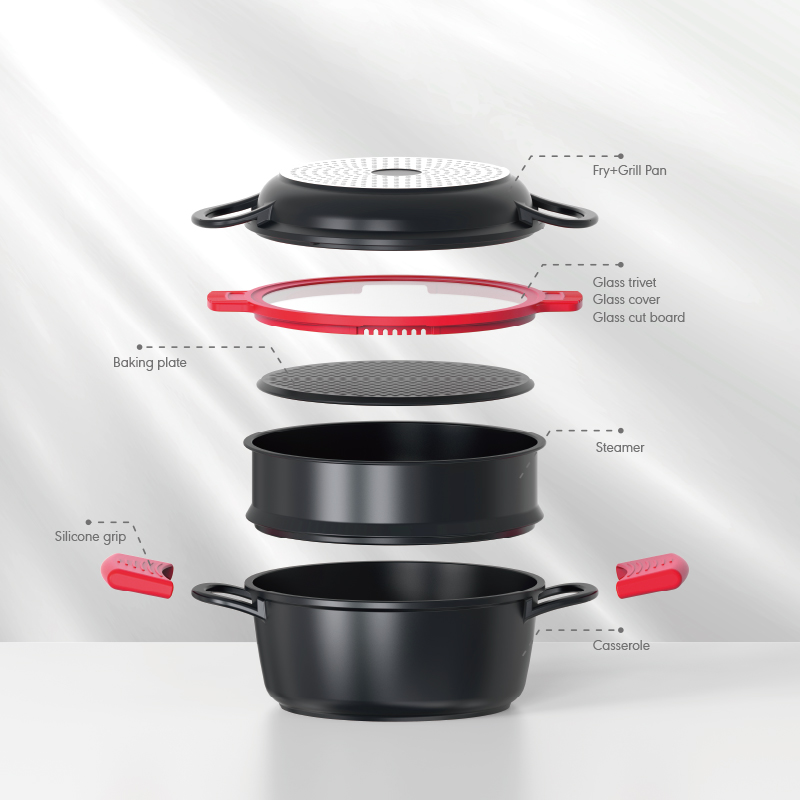 Die‑cast Aluminum Non‑Stick Cookware Set