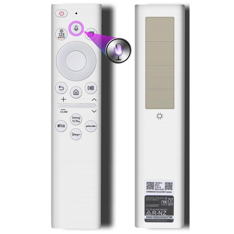 BN59‑01391A Solar Bluetooth Voice TV Remote Control Bluetooth & IR Mode for Samsung QLED 4K Smart TV Voice Search Solar Rechargeable Source factory support wholesale & customization