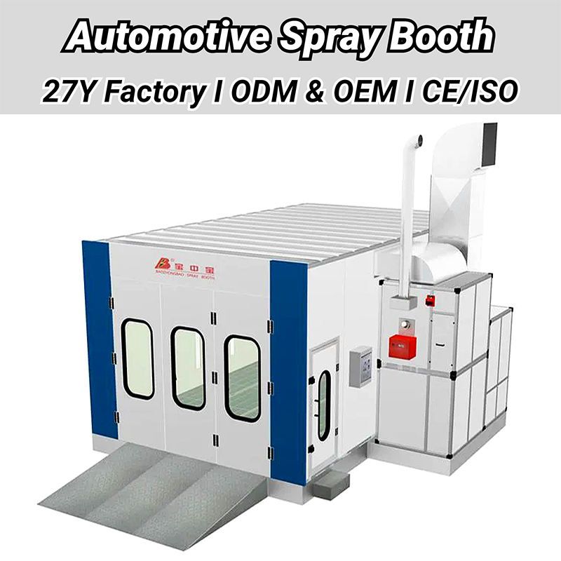 CE Approved High Quality BZB-8400 Spray Booth Dual Fan Air Circulation Diesel Heating Car Spraying Oven