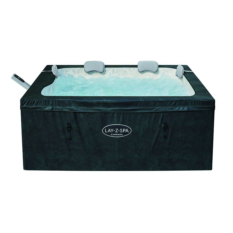 Lay-Z-Spa® 64.5" x 64.5" x 25.5"/1.64m x 1.64m x 65cm Carrara ThermaCore UltraFit Smart AirJet 6 Green Square