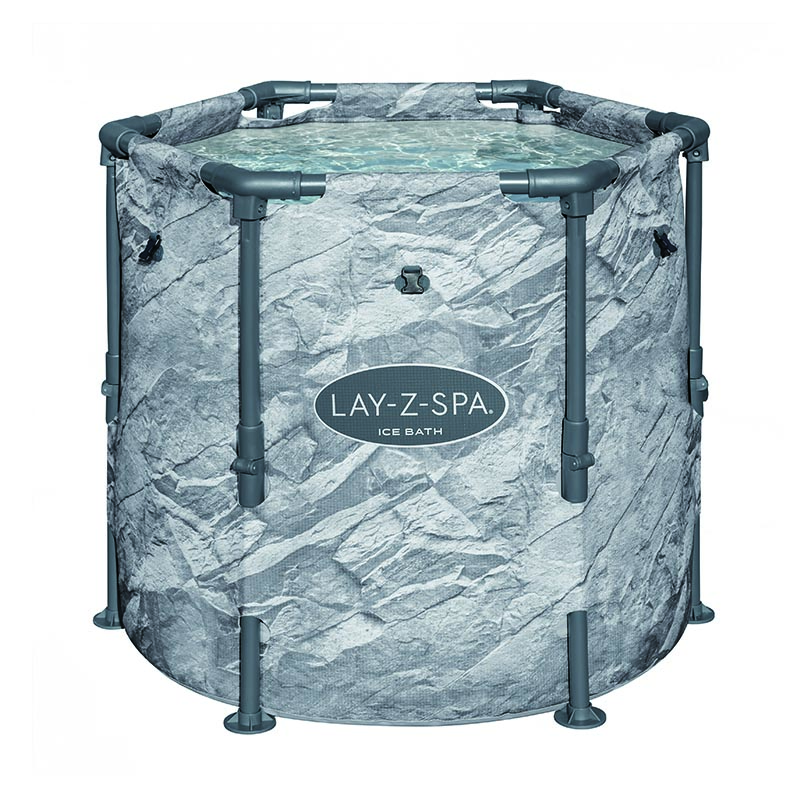 Lay-Z-Spa® 35.5" x 31.5"/90 cm x 80 cm Glacial dip Ice bath pod 1-Person Gray Marble