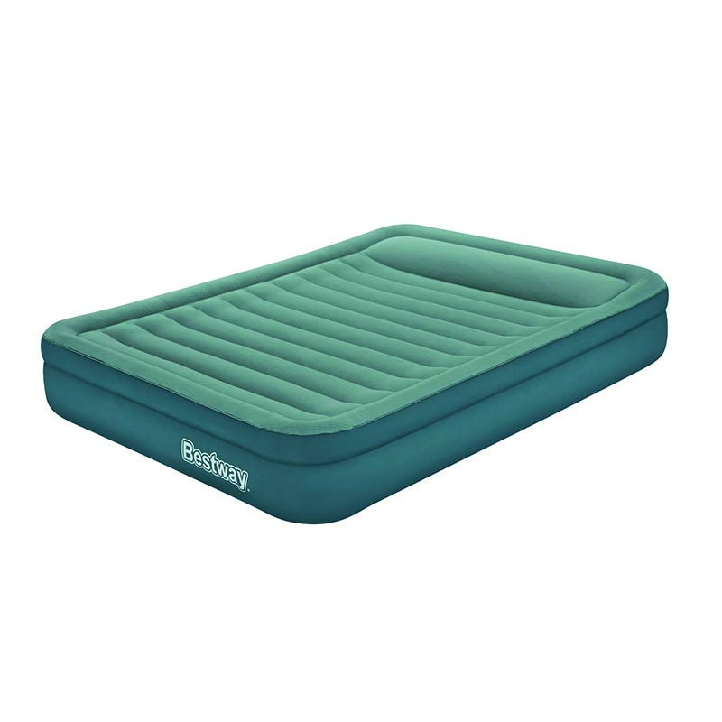 Bestway® 80" x 60" x 16"/2.03m x 1.52m x 40cm Fortech® Air Mattress Queen With Built-in AlwayzAire® Rechargeable Dual Pump
