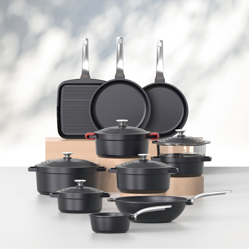 Die‑cast Aluminum Non‑Stick Cookware Set