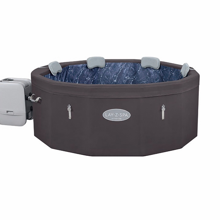 Lay-Z-Spa® 67'' x 25.5''/1.70m x 65cm Mykonos ThermaCore Smart Hydrojet 6 Brown Round