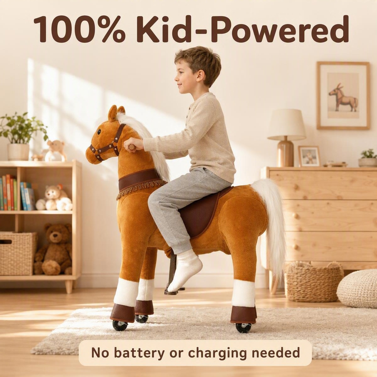 Children's non-motorized Ride-on horse medium size