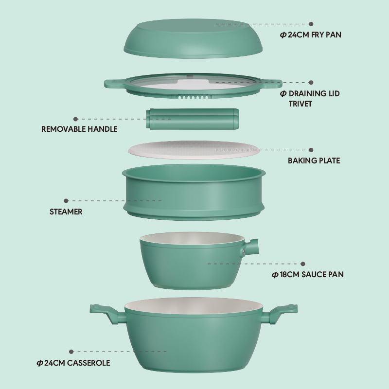 forged Aluminum non-stick cooking pot set