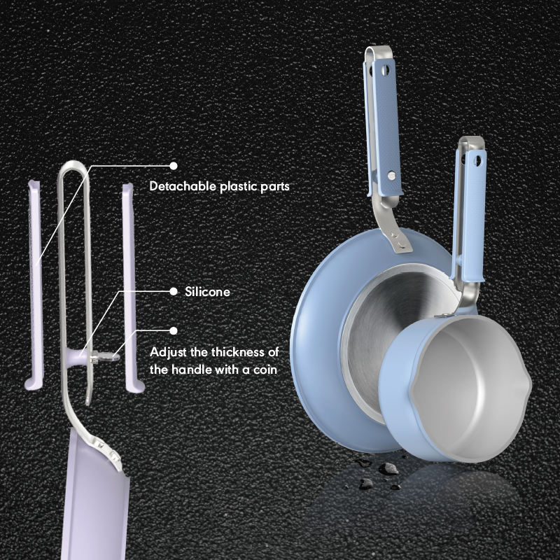 Aluminum imitation pressure non-stick cooking pot set