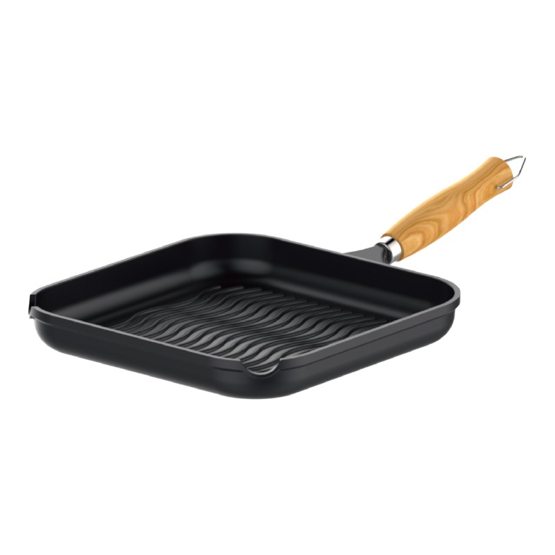Die cast aluminum grill pan