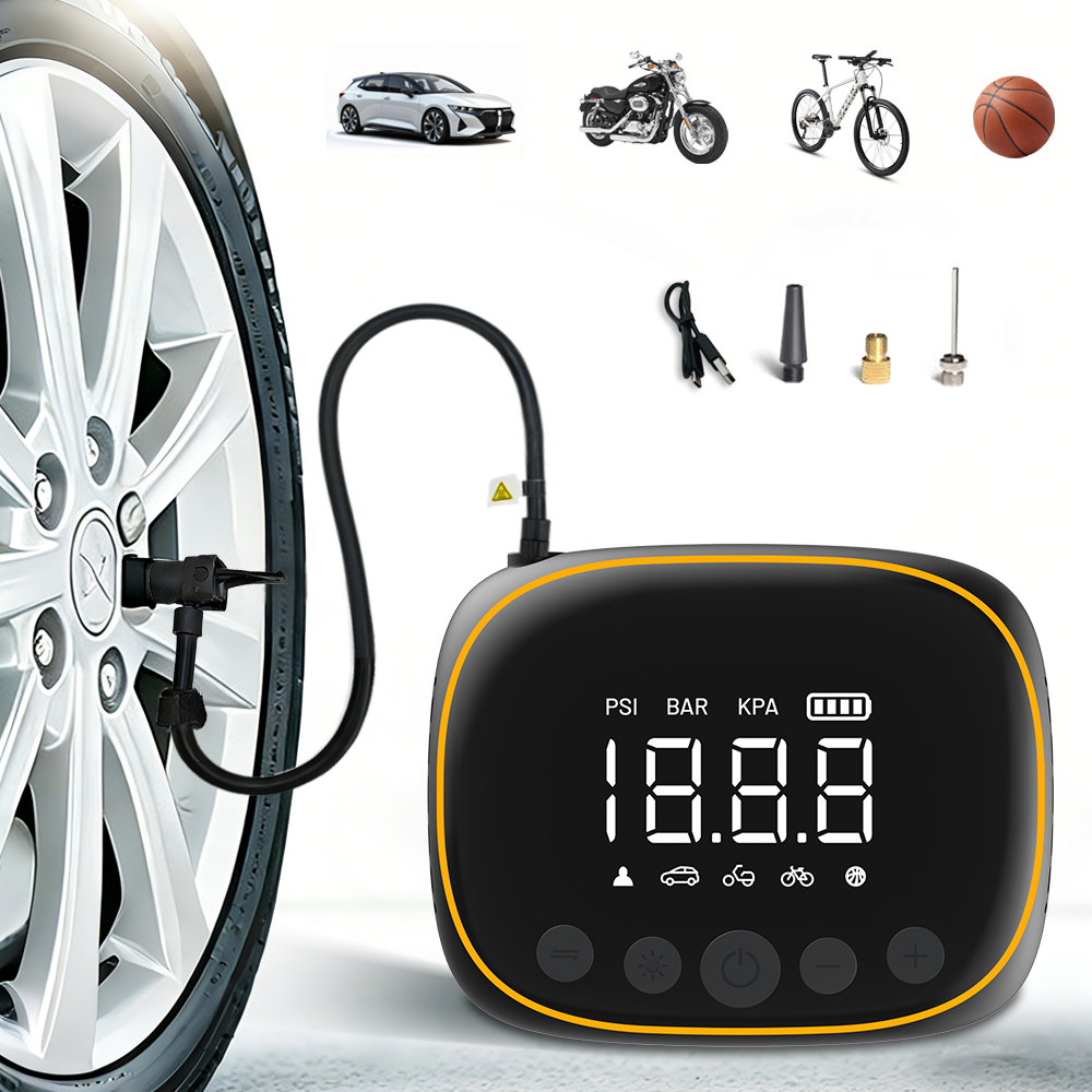 VOLCANO RCI-160 Mini Pocket USB Li-Ion Battery ABS Air Pump Portable Air Compressor 5200mAh Cordless Digital LED Screen Tire Inflator