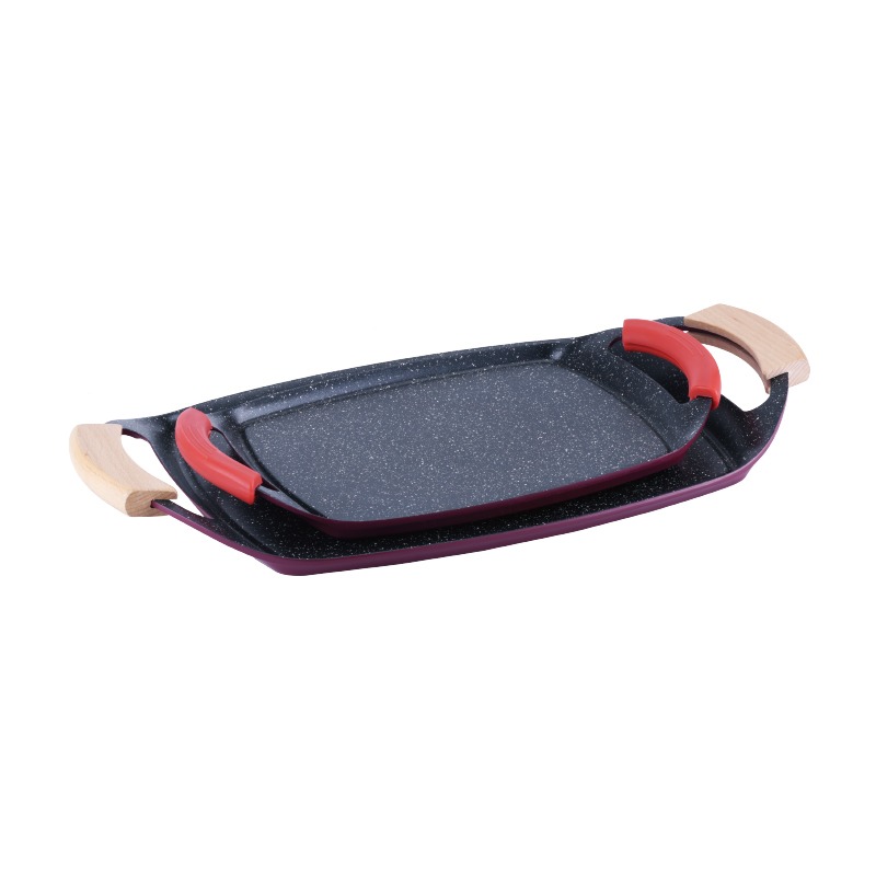Multifunctional cast-aluminum grill plate