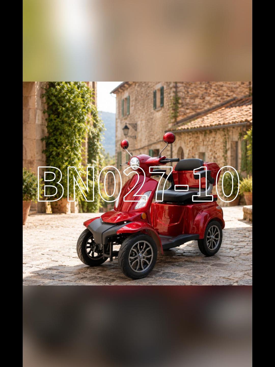 4 Wheel Electric Tricycle Senior Mobility Scooter Open Body
