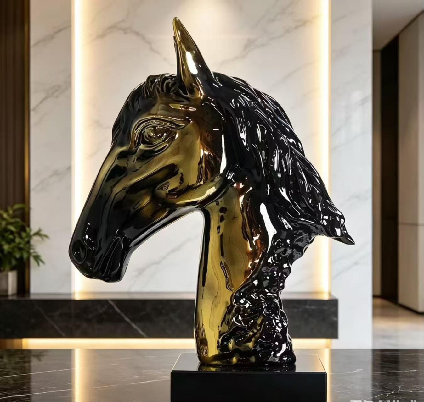 Artistic horse head ornament